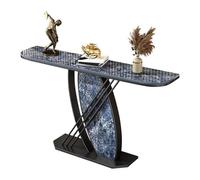 IRHIGBGX Table Console Moderne avec Base en métal, Dessus en marbre, canapé d'entrée Long et étroit, Table Longue décorative for Salon, Hall d'entrée, Chambre à Coucher