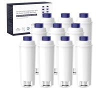 iRhodesy Filtre à Eau pour Machine à café, Filtre Delonghi Magnifica s Dinamica, ECAM, ETAM, ESAM, BCO, EC Séries, DLSC002 (Pack de 10)