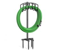 iRhodesy Support pour Tuyau d'arrosage de 109,5 cm, Support sur Pied au Design épuré, Support Métallique Amovible pour Tuyau d'arrosage, Pour le Jardin et La Pelouse