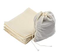 Irich Sachet Dragees Tissu 100% Coton 30 Pack 15x20cm, Reutilisable pour Bapteme Avec Cordon De Serrage Pour Fête Mariage Anniversaire, Blanc Sac Filtres Pour La Cuisine, La Fabrication De Confiture