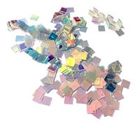 Iridescent Acrylic Craft Squares, 100 Piece Colored Transparent Panels Set, Decorative Acrylic Sheets, Vibrant Light Reflective Craft Material, Home Decoration Creative Design for DIY Projects Display