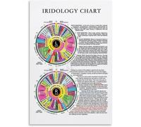 Iridology Poster Iris Analysis Education Decor | Learn eye patterns revealing health conditions(Framed,16x24inch(40x60cm))