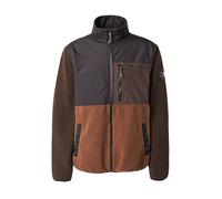 Iriedaily Veste en polaire 'Auf Deck' chocolat / cognac / brun foncé / anthracite, Taille S