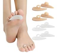 Irikdescia® 4 Paires de Coussins pour Orteil en Marteau, Coussinets pour Orteil en Marteau Correcteurs, Séparateurs d'Orteils en Silicone, Correcteur Ondulé, pour Réduire la Douleur et la Friction