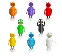 IRILXGAY Figurine Jouet, Mini Personnage De Dessin Animé, Motif Coloré, Maison, Bureau, Voiture, DéCoration De GâTeau d'anniversaire, Cadeau Surprise
