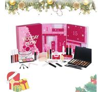 IRILXGAY Makeup Advent Calendar 2024, 24 Jours NoëL Maquillage Calendrier De L'Avent, Rouge à LèVres Blush Sourcil Fard à PaupièRes Mascara Et Plus