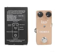 IRIN Pédale d'effet multifonction pour guitare combinant Wah, Distortion, Overdrive, Delay, Reverb et Compressor (Beige)