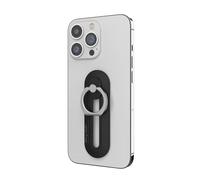 iRing Anneau Telephone Portable - Support Telephone - Amovible - Fonction coulissante - Inclinaison et Rotation - Noir Mat - Universel