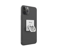 iRing Anneau Telephone Portable - Support Telephone - Amovible - Rotation à 360 degrés - Fonction d'inclinaison à 180 degrés - Blanc nacré - Universel