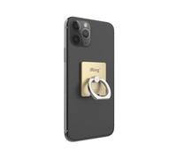 iRing Anneau Telephone Portable - Support Telephone - Amovible - Rotation à 360 degrés - Fonction d'inclinaison à 180 degrés - Or Champagne - Universel