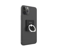 iRing Anneau Telephone Portable - Support Telephone - Amovible - Rotation à 360 degrés - Fonction d'inclinaison à 180 degrés - Noir Mat - Universel