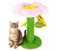 IRIRI Arbre à Chat en Forme de Fleur avec griffoir, Coussin en Peluche, décoration de Noël Tournesol, Jouet interactif for Chatons à Grimper, se Reposer et Jouer.(Pink Flowers)