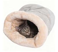 IRIRI Autumn and Winter Cat Sleeping Bag Semi-Enclosed Cat Nest Warm Small and Medium-Sized Pet Nest Can Be Disassembled and Washed(Gris)
