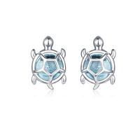 IRIRI Boucles d'oreilles à tige hypoallergéniques en argent sterling 925 for femmes, jolies petites tortues bleues, adaptées aux oreilles sensibles des hommes et des femmes, avec boîte à bijoux BSE406