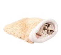 IRIRI Cat Bed Mat 2-in-1, Soft Comfortable Pet Bed for Cats Kittens, Warm Cozy, Beige
