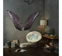 IRIRI Décor Mural Suspendu D'ailes D'ange En Métal, Décoration D'art Mural D'ailes D'ange 3D, Sculpture D'art Vintage for L'étude Du Salon De La Chambre À Coucher(S)