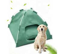 IRIRI Dog Pet Tent Bed - Waterproof Oxford Cloth, Spacious Breathable Durable, Indoor Outdoor Use, Enhances Pet Living Comfort Green
