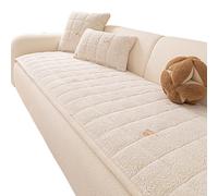 IRIRI Housse de Coussin de canapé en Velours de Lait Doux | Coussin de canapé antidérapant avec Design matelassé(Cherry Pad (Green Text),30 * 50cm)