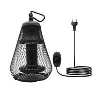 IRIRI Lampe De Chauffage pour Reptiles - Timer De Contrôle De Température, Régulateur De Luminosité Et Filet De Protection Adaptée Aux Cages d'animaux Domestiques(100W)