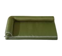 IRIRI Large Dog Orthopedic Bed, Waterproof Memory Foam Pet Bed with Side Rails, Non-Slip Bottom, Removable Washable Cover, Gray(Green,L)