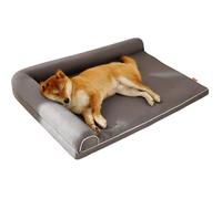 IRIRI Large Dog Orthopedic Bed, Waterproof Memory Foam Pet Bed with Side Rails, Non-Slip Bottom, Removable Washable Cover, Gray(Gris,XL)