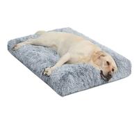 IRIRI Plump Mattress Large Dog Orthopedic Bed Durable Dog Sofa Winter Warm Indoor Travel Rest Sleeping(Light Gray,L)