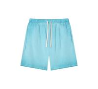 IRIRI Short Vintage délavé 100% Coton for Hommes, Short d'extérieur décontracté jusqu'aux Genoux, Coupe Ample for la Salle de Sport, la Course à Pied et la Plage(Bleu,XL)