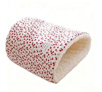 IRIRI Warm Velvet Fabric Bed for Cats Dogs Winter Autumn Comfortable Soft Fleece Bucket Type Blue Sleeping Bag for Kittens Pet House(Cherry Red,14.57x18.11in)