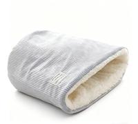 IRIRI Warm Velvet Fabric Bed for Cats Dogs Winter Autumn Comfortable Soft Fleece Bucket Type Blue Sleeping Bag for Kittens Pet House(Light Blue,14.57x18.11in)