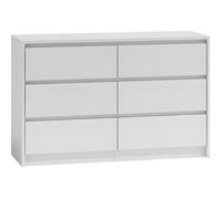 IRIS 120 - Commode moderne chambre/bureau/salon 120x75x40 + 6 tiroirs - Meuble de rangement Chiffonier Style Scandinave - Dressing