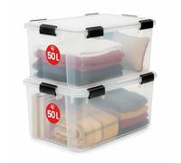 Iris 135454 at-L Boîte de Rangement Plastique Transparent 59 x 39 x 29 cm