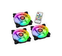 Raijintek Ventilateurs de boîtier Iris 12 Rainbow A-RGB 12 cm Lot de 3 Noir