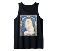 Iris Art Nouveau Chat Persan Blanc Débardeur