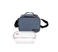 Iris Barcelona Lunchbag Conteneur en verre 840ML BLEU