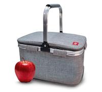 Iris Barcelona Panier Picnic Grey Marbled 9729-TG 43x24x28cm