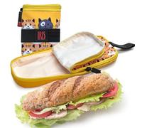 IRIS BARCELONA Porte-sandwich réutilisable et pliable pour enfants, design flexible avec caoutchouc (26 x 12 x 2,5 cm) - Intérieur imperméable FOOD Safe - Idéal pour l'école, les excursions, la