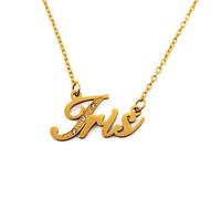 Iris Collier Prénom Personnalisé Plaqué Or Inc Cristaux, Pendentifs Nom Dainty Personnalisés, Bijoux pour Dames, Petite Amie, Mère, Sœur, Amis Inc Sac & Boîte