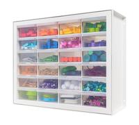 Iris DPC-24 Armoire à 24 tiroirs pour pièces de Couture et d'artisanat, 49,5 x 39,5 x 17,8 cm, Blanc