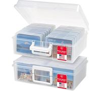 IRIS Extra Large 4 x 6 Photo and Craft Storage Case, 2 Pack, Clear by IRIS USA, Inc.