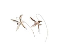 Iris Fleur Boucles D'oreilles Mode Cent Boucles D'oreilles de haut niveau sens des boucles d'oreilles-silver