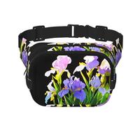 Iris Flowers in the sun Sac banane multifonction imprimé sac bandoulière tendance unisexe sac de rangement sport voyage