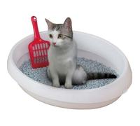 IRIS OHYAMA - Bac à Litière - Intérieur poli - Compact - Pelle incluse - Pour chat - Cat Toilet - PNE-480- Blanc