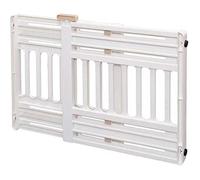 Iris Ohyama, Barrière de sécurité sans perçage / à pression extensible de 61 à 100 cm, verrouillage par la poignée, 2 coussinets de chaque côté pour chien - Pet Barrier PBR-600, Blanc