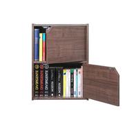 Iris Ohyama, Bibliothèque de Rangement, Meuble avec 2 Portes et 2 étagères, Montage Facile, Design, Modulable, Bureau, Chambre, Salon - Module Shelf MDB-2D -Marron