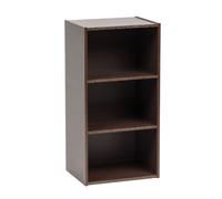 Iris Ohyama, Bibliothèque, Meuble, Étagère de Rangement, Meuble d'appoint, 3 étagères, Design, Solide, Disposition Horizontale & Verticale, Bureau, Chambre, Salon - Module Shelf MDB-3 - Marron