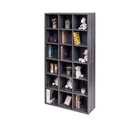 Iris Ohyama, Bibliothèque, Meuble de rangement, 18 Etagères àjustable, Solide & stable, Disposition verticale ou horizontale, Polyvalente, Bureau, Salon, Chambre - Book Shelf BKS 1890 - Chêne gris