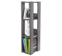 Iris Ohyama, Bibliothèque, Meuble de rangement à 3 Niveaux/étagères ajustables, OWR-200- Chêne Gris, L29.3 x P20 x H87.9...
