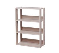 Iris Ohyama, Bibliothèque, Meuble de rangement à 3 Niveaux/Étagères ajustables - OWR-600-Marron Clair - L29.3 x P60 x H87.9...