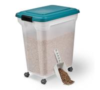 Iris Ohyama, Boite à croquette 45L pour 15kg, Hermétique, Pelle, Roulettes incluses, pour chien et chat - ATS-L, Bleu...