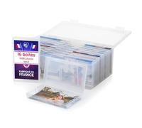 Iris Ohyama, Boîte de rangement photo avec 16 boîtes intérieures, Capacité 1280 photos (80 chacune), Empilable avec poignée et fermeture sécurisée, Sans BPA, KP-XLPHO16